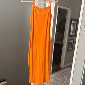 wild fable Bright Orange Maxi Slip Dress